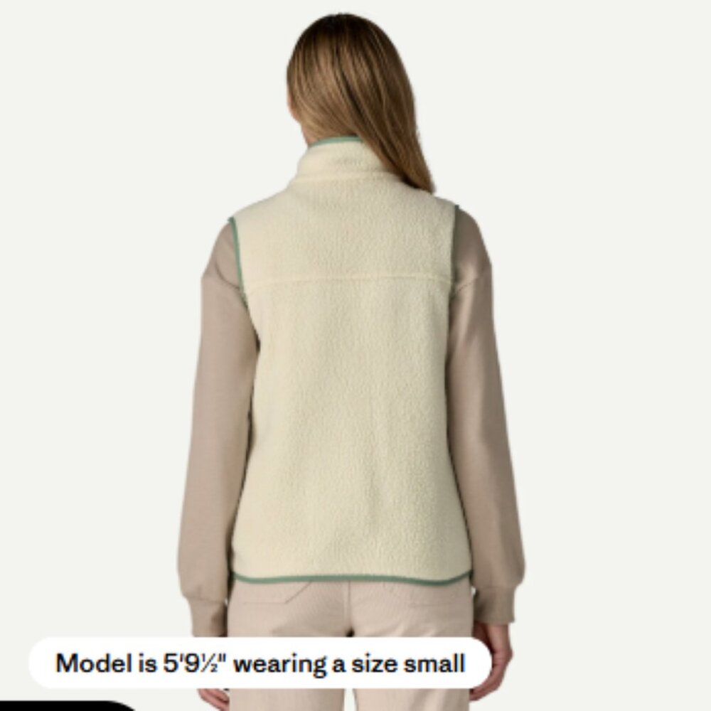 PATAGONIA W's Retro Pile Fleece Vest Size S - NWT - Picture 6 of 6